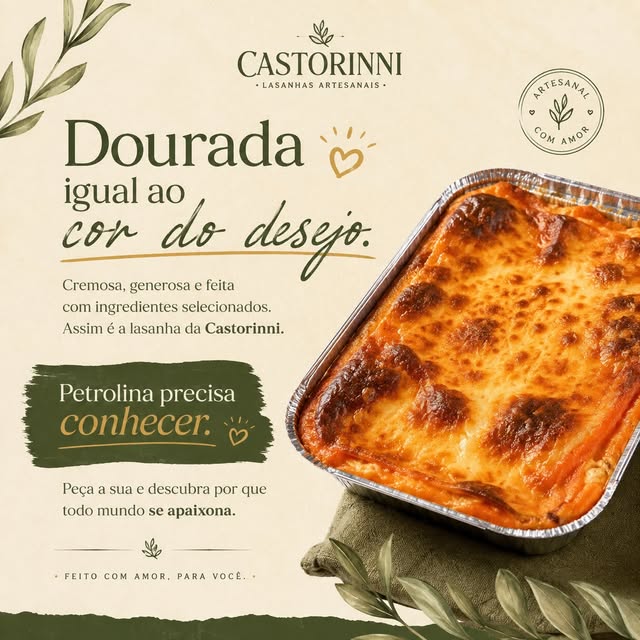 Lasanha Artesanal Castorinni Oficial
